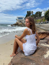 Johanne embroidery dress - White