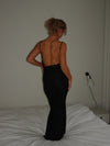 Marajana dress with deep lace back - Black