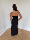 Svera shimmer dress with ruffle detail - Black