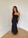 Svera shimmer dress with ruffle detail - Black