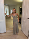 Lilje dress with pattern - Sage green