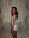 Shena dress with sequins - White