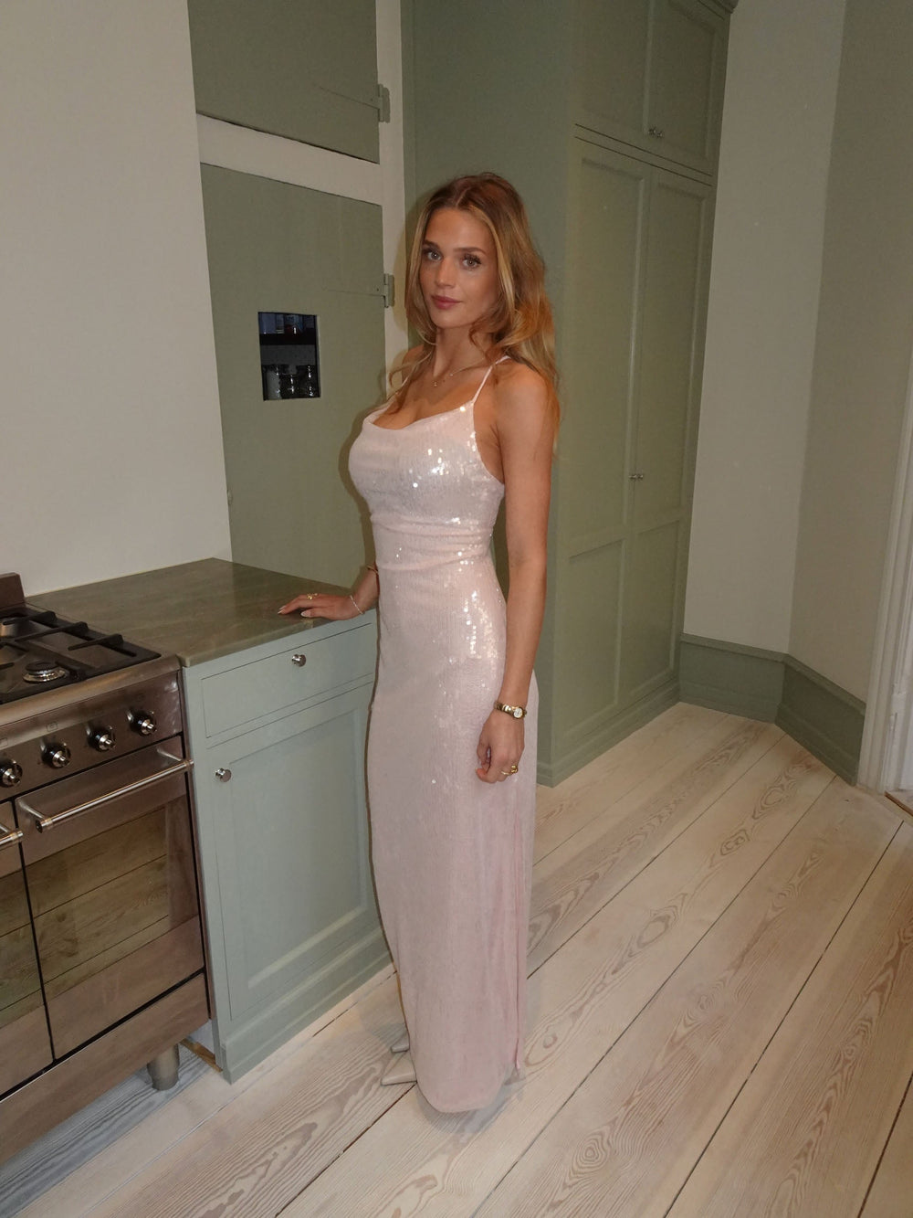 Jullie dress with sequins - Pink