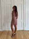 Benita dress with dots – Pink/brown