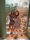 Safari dress with zebra print - Off white/brown