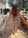 Safari dress with zebra print - Off white/brown