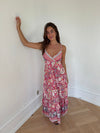 Anastasia maxi dress with pattern - Pink