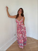 Anastasia maxi dress with pattern - Pink