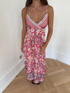 Anastasia maxi dress with pattern - Pink