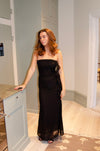 Svera shimmer dress with ruffle detail - Black