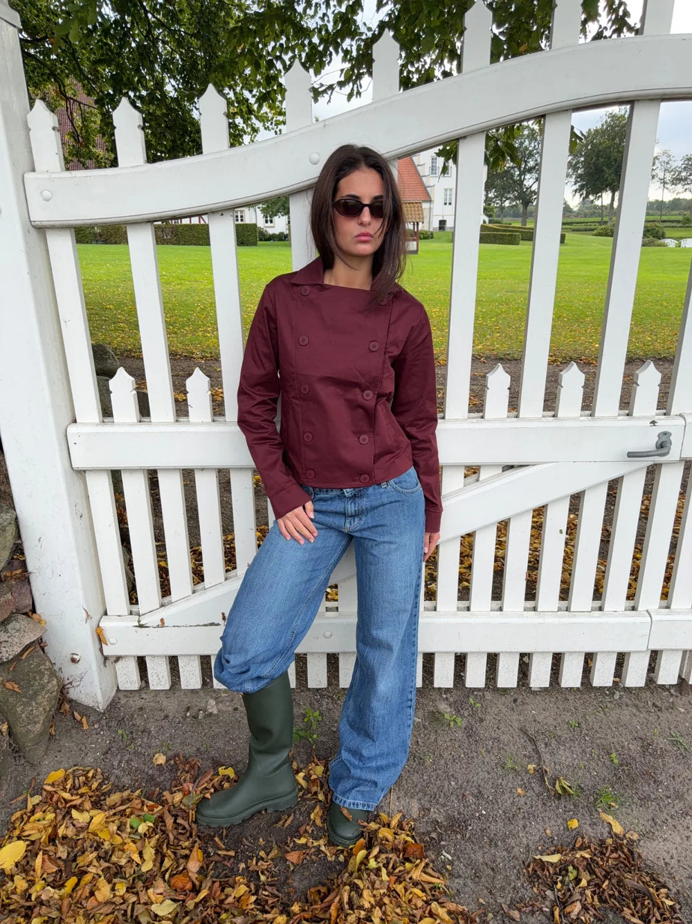 Faye short trenchcoat - Bordeaux