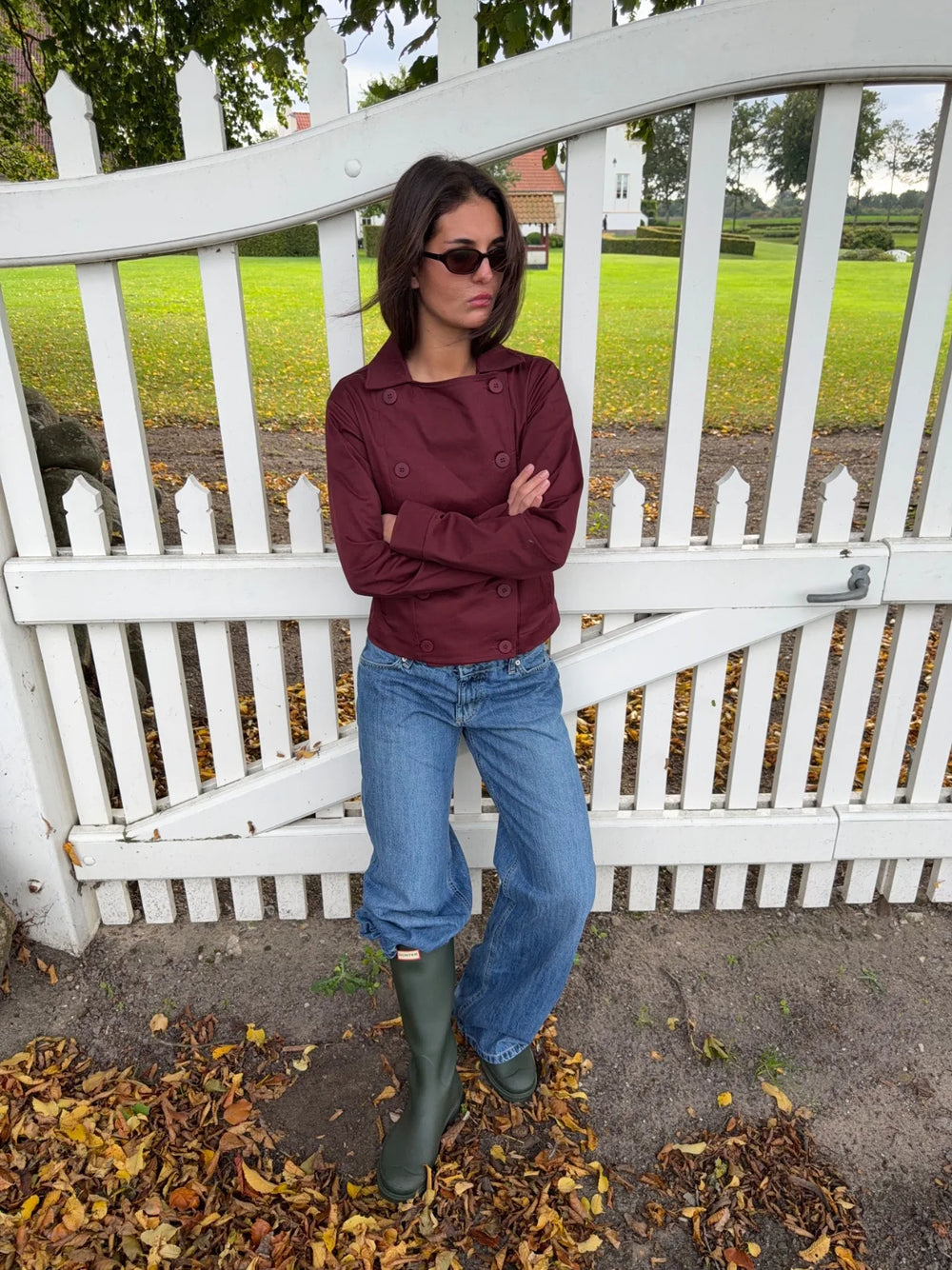 Faye short trenchcoat - Bordeaux