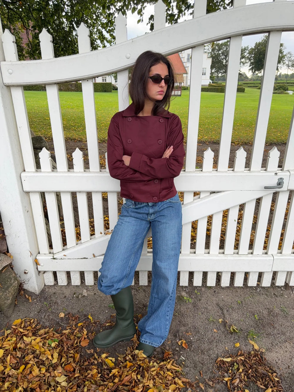 Faye short trenchcoat - Bordeaux