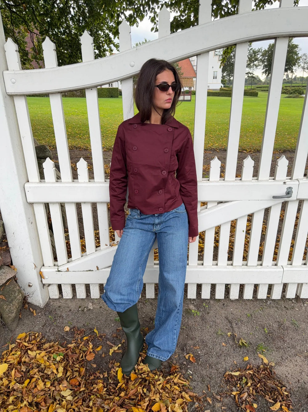 Faye short trenchcoat - Bordeaux