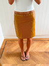 Scandivv faux leather skirt - Cognac