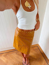 Scandivv faux leather skirt - Cognac