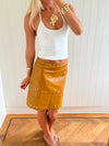 Scandivv faux leather skirt - Cognac
