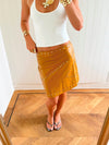 Scandivv faux leather skirt - Cognac
