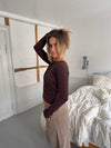 Roleo blouse with long sleeves – Brown