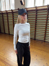 Carli long-sleeved blouse - White