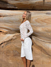 Bodil long-sleeve lace blouse - White