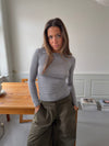 Kaia long-sleeved cashmere blouse - Grey