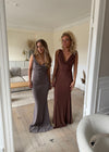 Flora maxi dress - Brown