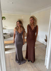 Flora maxi dress - Brown