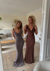 Flora maxi dress - Brown