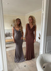 Flora maxi dress - Brown