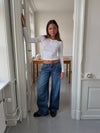 Floraline low waisted jeans - Blue denim