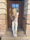 Emmaline low waisted jeans – Light Beige