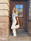 Emmaline low waisted jeans – Light Beige