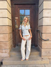 Emmaline low waisted jeans – Light Beige