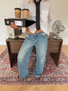 Yvina low waisted jeans - Light denim