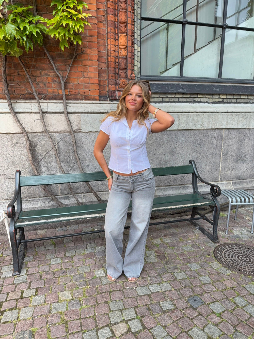 Ranya low waisted jeans - Grey