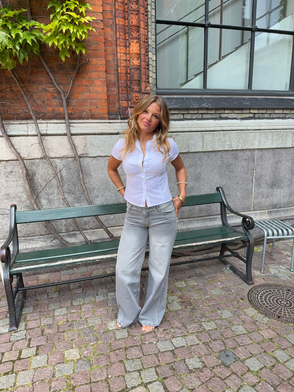 Ranya low waisted jeans - Grey