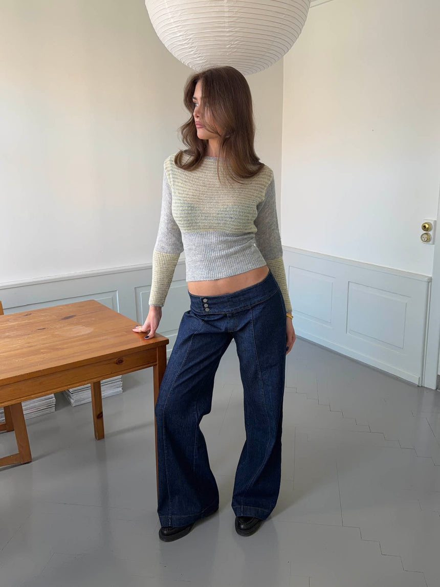 Dina low waisted jeans - Dark blue