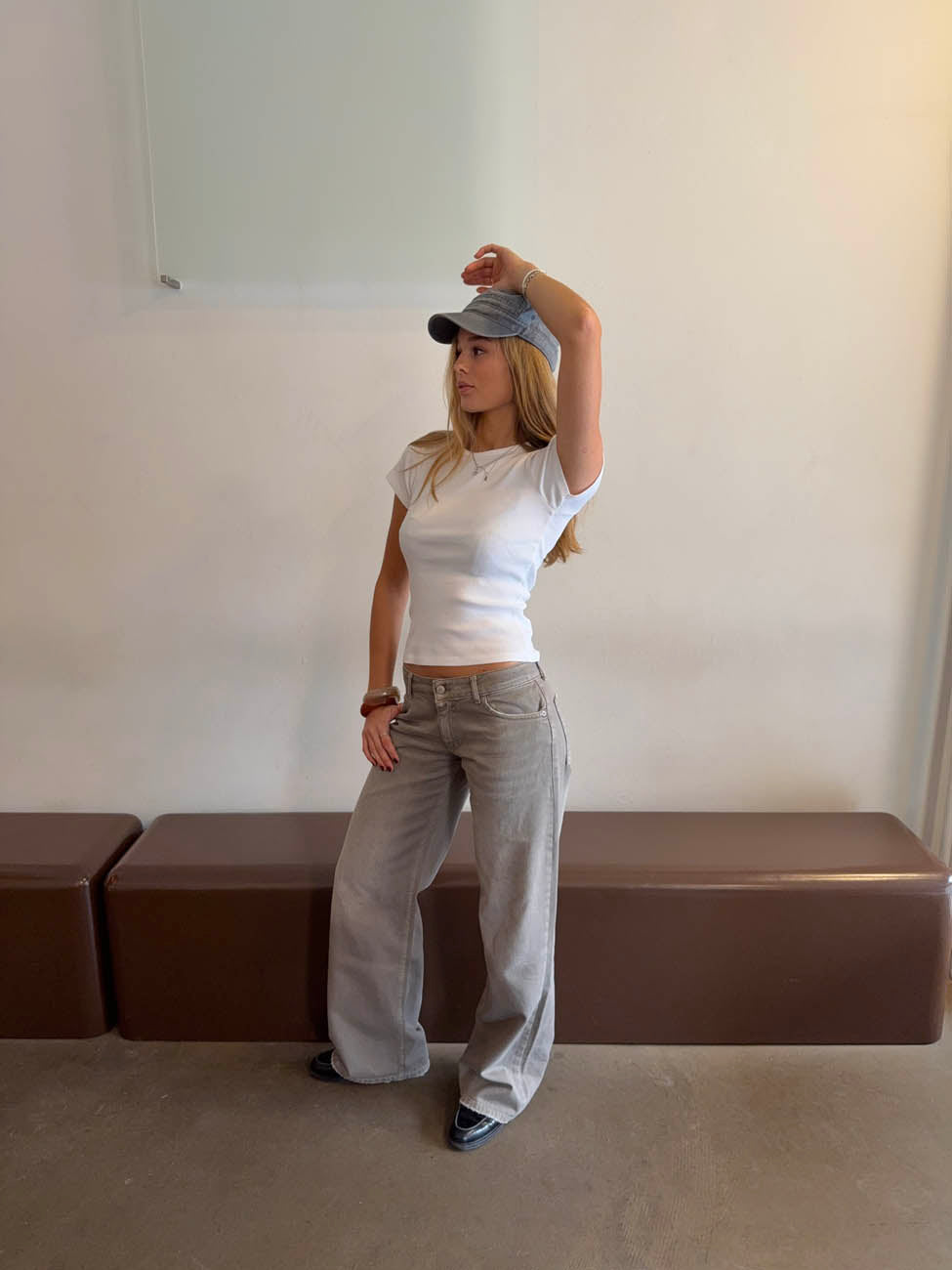 Audrena low waisted jeans - Sage green