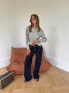 Floraline low-rise jeans – Dark denim