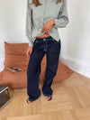 Floraline low-rise jeans – Dark denim