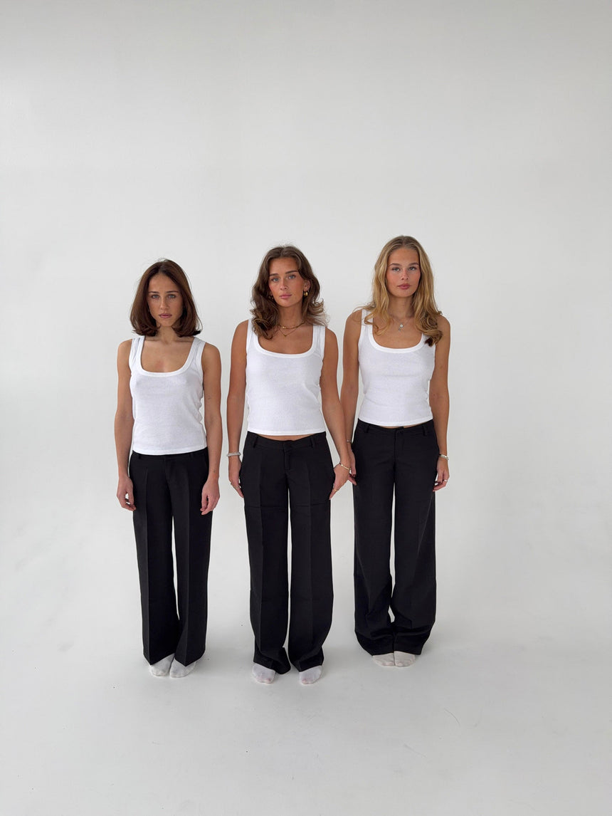 Britney low waisted suit pants - Black