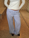 Adina low waisted pants with stripes - Blue
