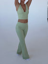 Essential flared pants - Matcha