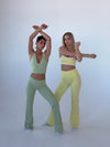 Essential flared pants - Matcha