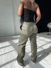 Rebecca linen pants - olive green