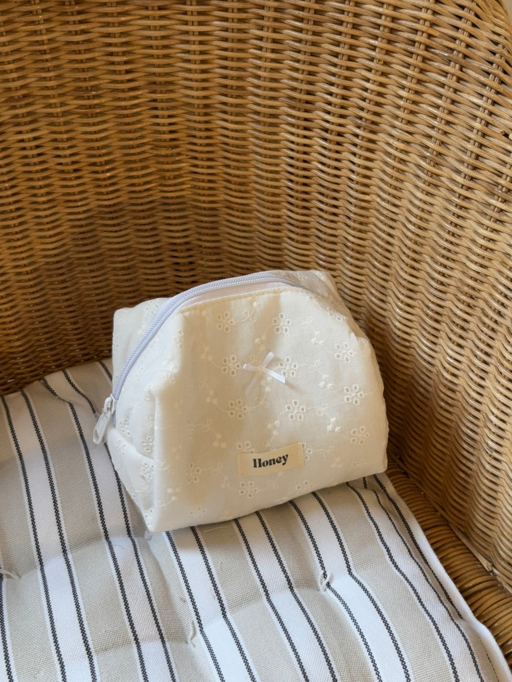 Honey small toiletry bag – White