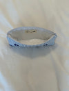 Honey small toiletry bag – White/light blue stripes with blue bows