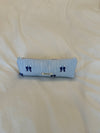 Honey small toiletry bag – White/light blue stripes with blue bows