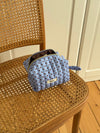 Honey small toiletry bag with polka dots - Blue/brown